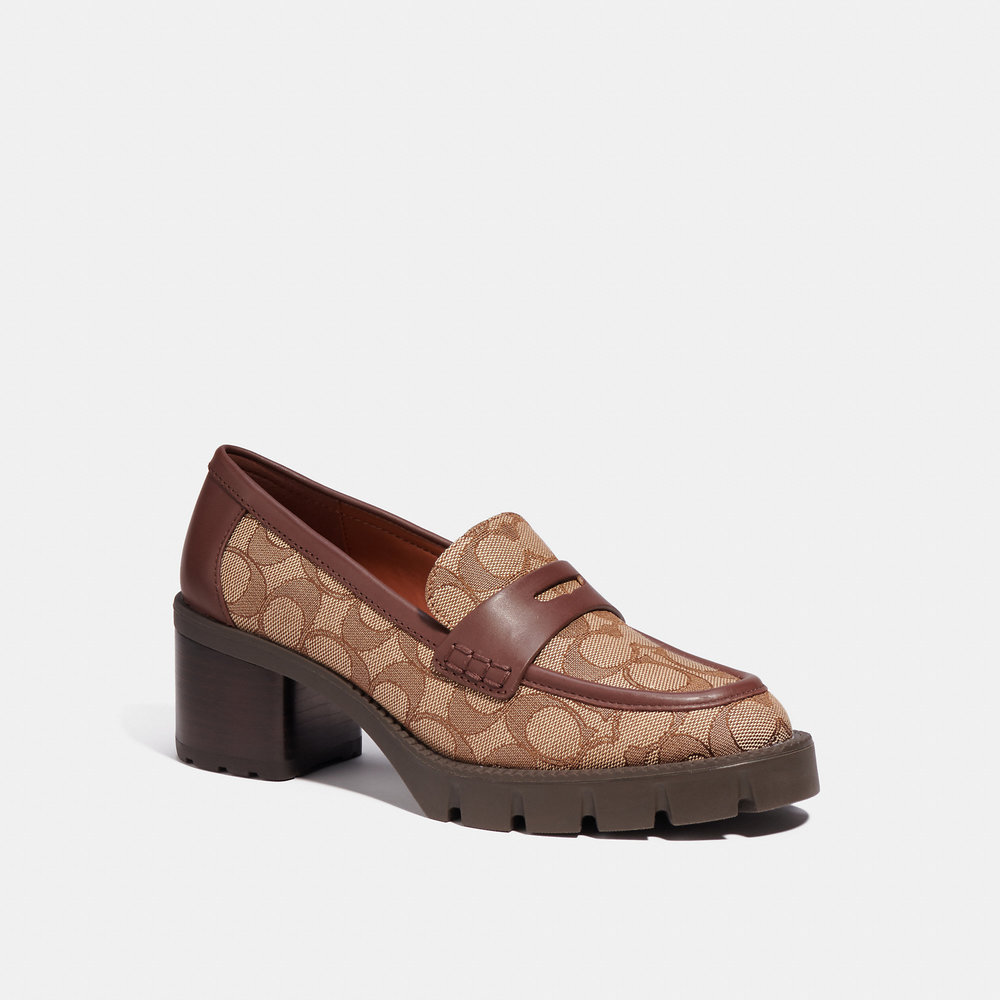 NWT Coach Outlet Colleen Loafer In Signature Jacquard